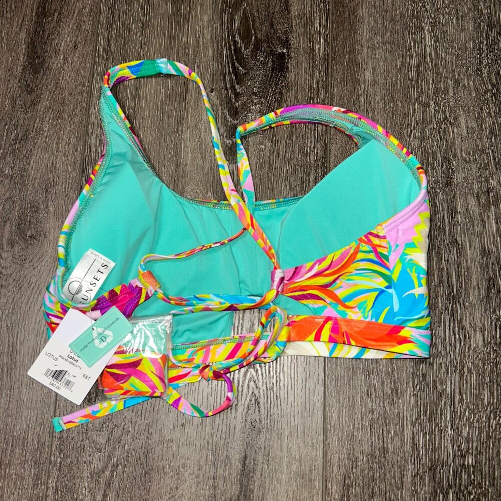 Sunsets LOTUS Brandi Bralette Halter Bikini Swim Top US D Cup BRAND NEW NWT - Picture 6 of 7